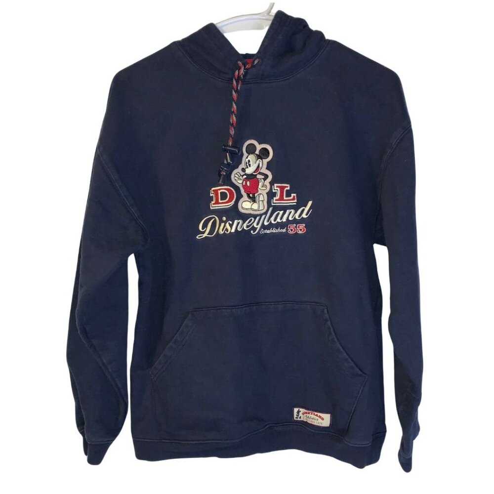 Disneyland Resort Adults Mickey Mouse DL Hoodie Size S Blue Pullover Athletics